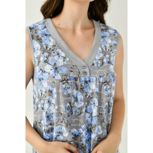 Сорочка женская "Яблоневый цвет" 2139-К трикотаж (последний размер) голубой 52 Сорочка женская "Яблоневый цвет" 2139-К трикотаж (последний размер) голубой 52