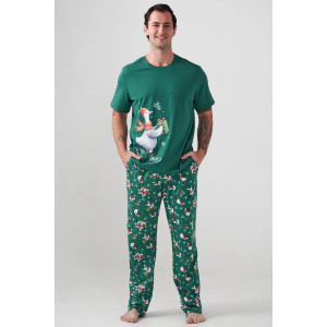 Пижама мужская "Зимние забавы" 2410-К кулирка (последний размер) зеленый 52 Пижама мужская "Зимние забавы" 2410-К кулирка (последний размер) зеленый 52