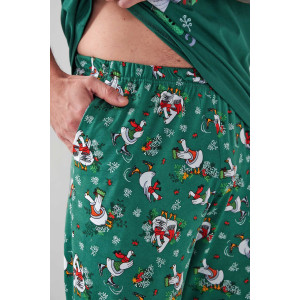 Пижама мужская "Зимние забавы" 2410-К кулирка (последний размер) зеленый 52 Пижама мужская "Зимние забавы" 2410-К кулирка (последний размер) зеленый 52