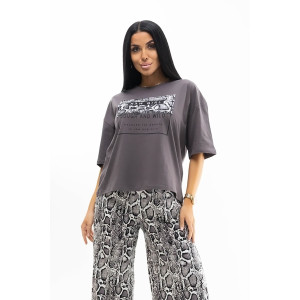 Костюм двойка женский 2031 кулирка (последний размер) серый темный 48 Костюм двойка женский 2031 кулирка (последний размер) серый темный 48