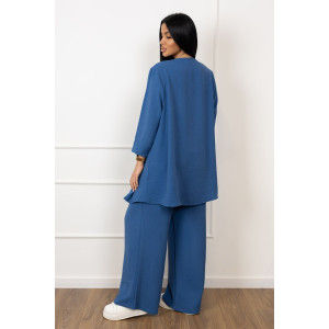 Костюм тройка женский 2142 жатка кантри (р-ры: 48-62) синий