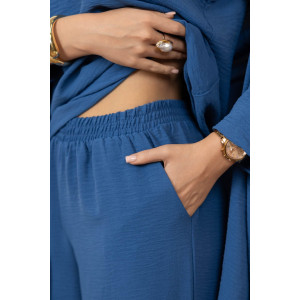 Костюм тройка женский 2142 жатка кантри (р-ры: 48-62) синий