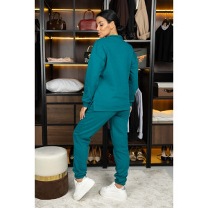 Костюм двойка женский 2037/1 футер 3-х нитка петля (р-ры: 44-58) петроль