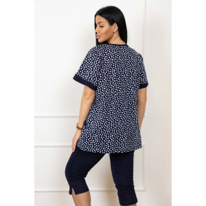 Костюм двойка женский 557/12 кулирка (р-ры: 48-62) синий