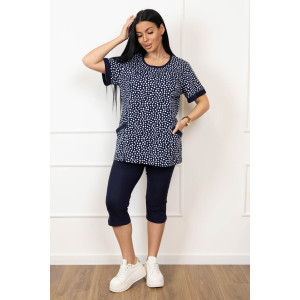 Костюм двойка женский 557/12 кулирка (р-ры: 48-62) синий