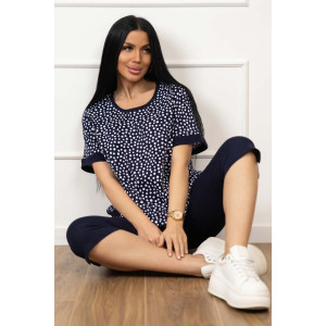 Костюм двойка женский 557/12 кулирка (р-ры: 48-62) синий