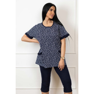 Костюм двойка женский 557/12 кулирка (р-ры: 48-62) синий