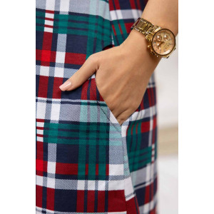 Халат женский 2066/2 кулирка (р-ры: 48-58) зеленый-красный