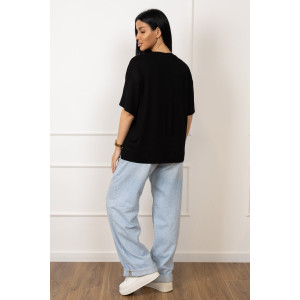 Футболка женская 2159/1 вискоза (р-ры: 48-58) черный