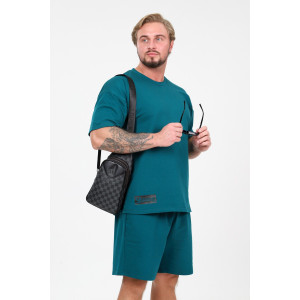 Костюм двойка мужской 1677/3 футер (р-ры: 48-58) петроль