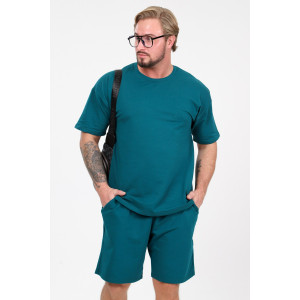 Костюм двойка мужской 1677/3 футер (р-ры: 48-58) петроль