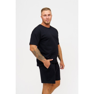 Костюм двойка мужской 1677 футер (р-ры: 48-58) черный Костюм двойка мужской 1677 футер (р-ры: 48-58) черный