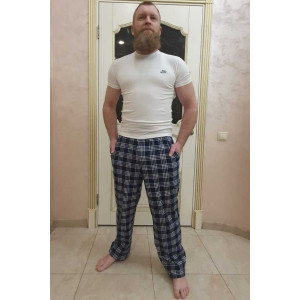 Брюки мужские БК-1439 кулирка (р-ры: 48-60) т.син.с бел.клетк. Брюки мужские БК-1439 кулирка (р-ры: 48-60) т.син.с бел.клетк.