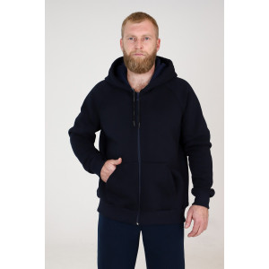 Толстовка мужская ТлФ-377 футер с начесом (р-ры: 48-58) черный