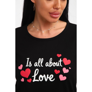 Пижама женская 01066 хлопок (р-ры: 44-56) черный