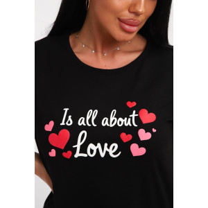 Пижама женская 01067 хлопок (р-ры: 44-56) черный