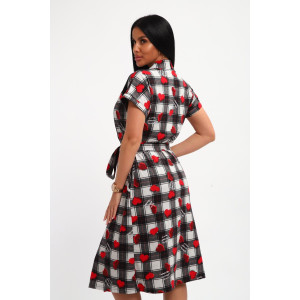 Пеньюар двойка женский 01068 хлопок (р-ры: 46-56) черный