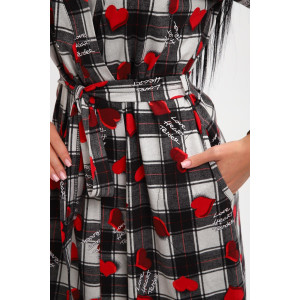 Пеньюар двойка женский 01068 хлопок (р-ры: 46-56) черный