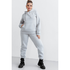 Костюм двойка женский КС-059ФРН/СВСЕР футер 3-нитка с начесом (р-ры: 44-58) светло-серый