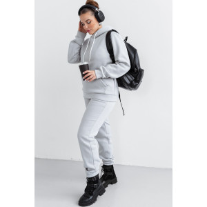 Костюм двойка женский КС-059ФРН/СВСЕР футер 3-нитка с начесом (р-ры: 44-58) светло-серый