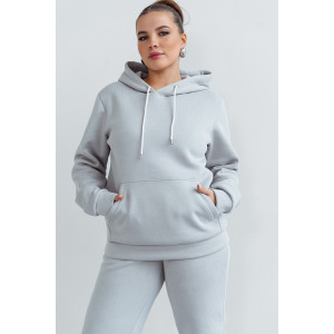 Костюм двойка женский КС-059ФРН/СВСЕР футер 3-нитка с начесом (р-ры: 44-58) светло-серый