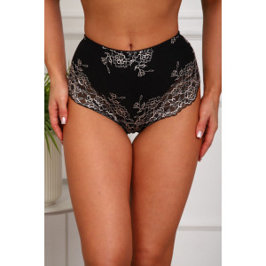 Трусы женские №64935 хлопок стрейч (р-ры: 50-54) черный