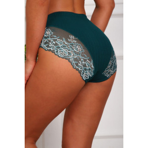 Трусы женские №64935 хлопок стрейч (р-ры: 50-54) изумруд