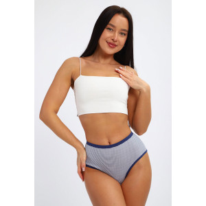 Трусы женские №45065 кулирка с лайкрой (р-ры: 48-52) синий