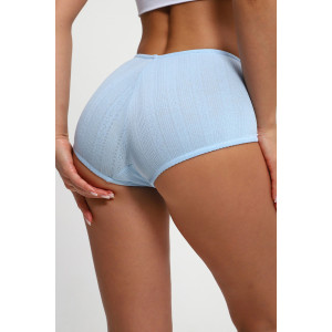 Трусы женские №74398 ажурный трикотаж (р-ры: 48-54) голубой