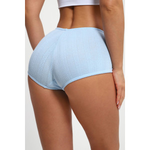 Трусы женские №74398 ажурный трикотаж (р-ры: 48-54) голубой