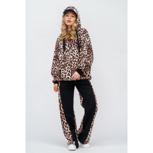 Брюки женские 986 "Леопард" футер с лайкрой (р-ры: 44-54)