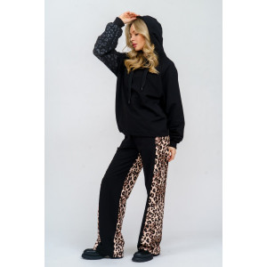 Брюки женские 986 "Леопард" футер с лайкрой (р-ры: 44-54)