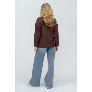 Свитшот женский 985 футер с лайкрой (р-ры: 44-58) шоколад винтаж