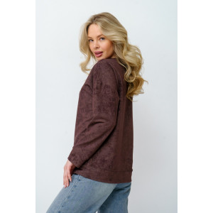 Свитшот женский 985 футер с лайкрой (р-ры: 44-58) шоколад винтаж
