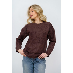 Свитшот женский 985 футер с лайкрой (р-ры: 44-58) шоколад винтаж