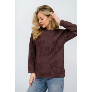 Свитшот женский 985 футер с лайкрой (р-ры: 44-58) шоколад винтаж