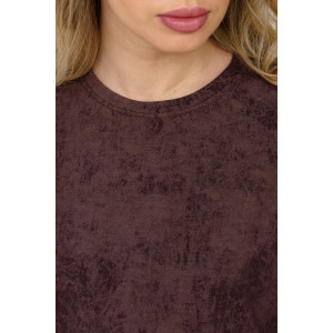 Свитшот женский 985 футер с лайкрой (р-ры: 44-58) шоколад винтаж