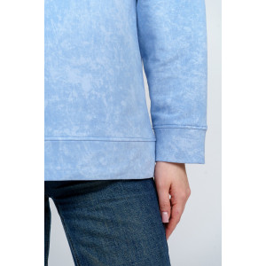 Свитшот женский 985 футер с лайкрой (р-ры: 44-58) голубой винтаж