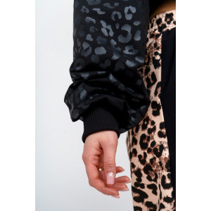 Худи женское 984 футер с лайкрой (р-ры: 44-54) черный