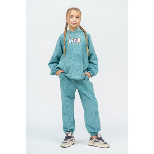 Костюм двойка детский 966Д футер 2-х нитка пенье винтаж (р-ры: 28-44) полынь винтаж