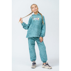 Костюм двойка детский 966Д футер 2-х нитка пенье винтаж (р-ры: 28-44) полынь винтаж