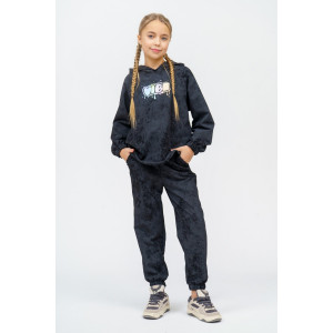 Костюм двойка детский 966Д футер 2-х нитка пенье винтаж (р-ры: 28-44) черный винтаж Костюм двойка детский 966Д футер 2-х нитка пенье винтаж (р-ры: 28-44) черный винтаж