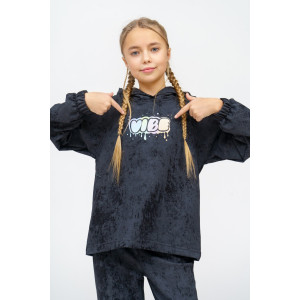 Костюм двойка детский 966Д футер 2-х нитка пенье винтаж (р-ры: 28-44) черный винтаж Костюм двойка детский 966Д футер 2-х нитка пенье винтаж (р-ры: 28-44) черный винтаж