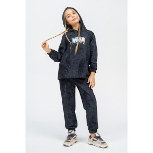 Костюм двойка детский 966Д футер 2-х нитка пенье винтаж (р-ры: 28-44) черный винтаж Костюм двойка детский 966Д футер 2-х нитка пенье винтаж (р-ры: 28-44) черный винтаж