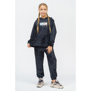 Костюм двойка детский 966Д футер 2-х нитка пенье винтаж (р-ры: 28-44) черный винтаж Костюм двойка детский 966Д футер 2-х нитка пенье винтаж (р-ры: 28-44) черный винтаж