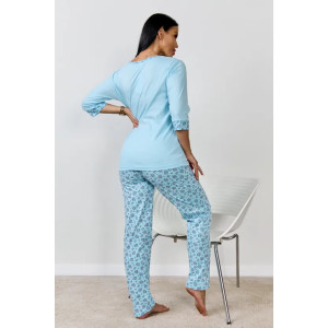 Пижама женская "Юля" 1328-4 кулирка (р-ры: 46-60) небесный