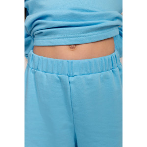 Пижама детская "Стеша" КД-13 футер с начёсом (р-ры: 116-134) голубой Пижама детская "Стеша" КД-13 футер с начёсом (р-ры: 116-134) голубой