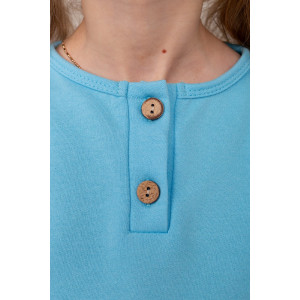 Пижама детская "Стеша" КД-13 футер с начёсом (р-ры: 116-134) голубой Пижама детская "Стеша" КД-13 футер с начёсом (р-ры: 116-134) голубой