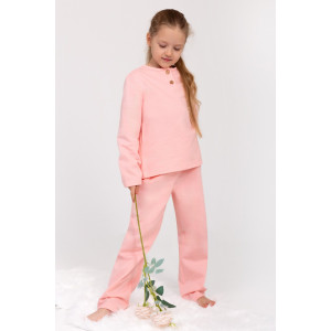 Пижама детская "Стеша" КД-13 футер с начёсом (р-ры: 116-134) розовый Пижама детская "Стеша" КД-13 футер с начёсом (р-ры: 116-134) розовый