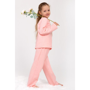 Пижама детская "Стеша" КД-13 футер с начёсом (р-ры: 116-134) розовый Пижама детская "Стеша" КД-13 футер с начёсом (р-ры: 116-134) розовый